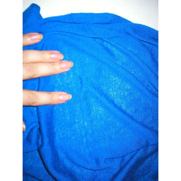 NWT Open Cardigan Jacket L Wrap New Alternative Apparel Blue Womens Linen Blend - Picture 8 of 8